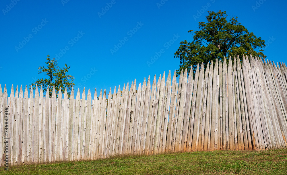 Fence at Fort Loudoun State Historic Site, Historic British Fortifications