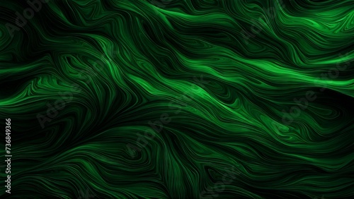 Abstract black and green oil paint texture banner 