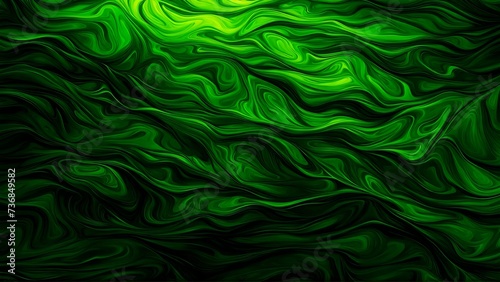Abstract black and green oil paint texture for banner design 