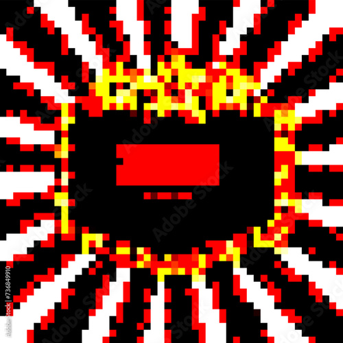Shining round retro banner.