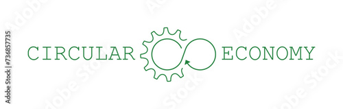 circular economy icons on white background	