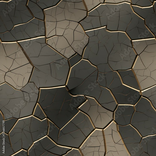 Seamless abstract cracked texture pattern background © eobrazy_pl