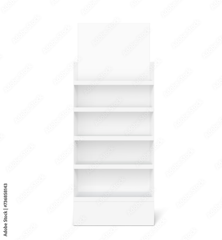 Store shelf for presentations on a white background. Vector illustration. Can be use for template your design, promotion, advertising. EPS10. Store shelf for presentations on a white background. Vector illustration. Can be use for template your design, promotion, advertising. EPS10.