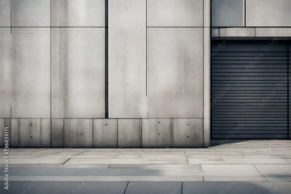 a fragment of an urban concrete wall of a building and an asphalt sidewalk, a building facade, a template or source