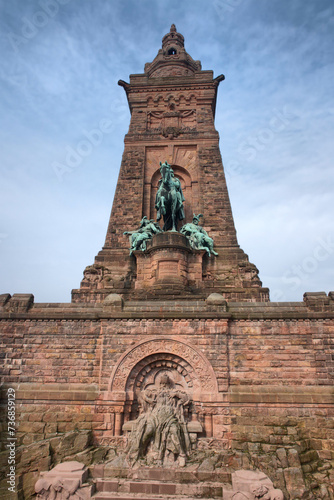 Wilhelm I Monument with sleeping Emperor Barbarossa (Red Beard) on Kyffhaeuser Mountain Thuringia, Germany photo