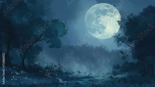 full moon background