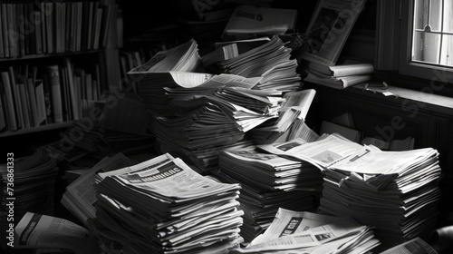 pile of newspapers photo