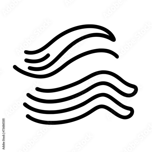 Waves icon, ocean waves vector, waves thin line icon
