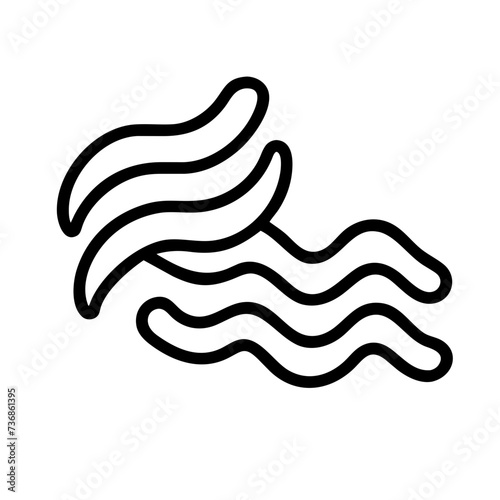Waves icon, ocean waves vector, waves thin line icon
