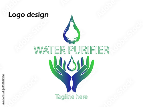 water purifier logo design.