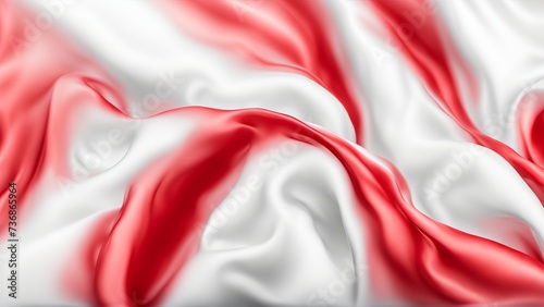 Red and white gradient background with silk fabric texture 