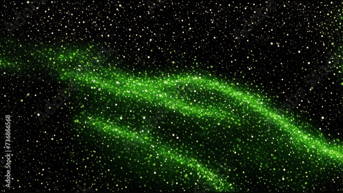 Shimmering black and green abstract glitter backdrop 