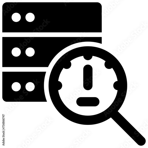 database performance vector glyph icon