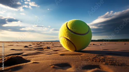 Professional photo of tennis court, racket and ball staged © jiejie