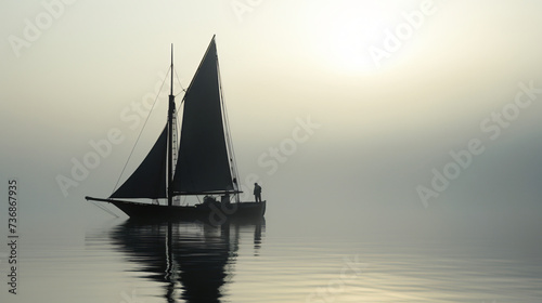 black sailboat