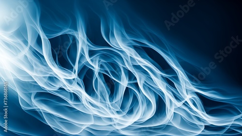Smoke Texture Wallpaper with Black and Blue Tones 