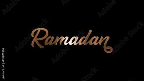 ramadan kareem lettering Animated in black. great ramadan kareem text	