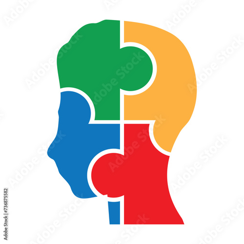 Autism Boy with Puzzle