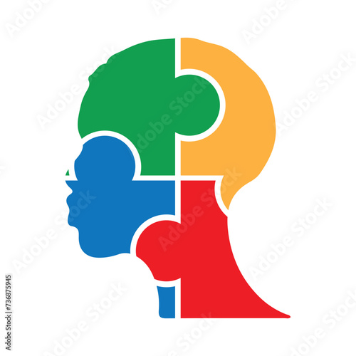 Autism Boy with Puzzle