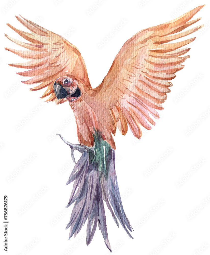 Obraz premium Beautiful Illustration in Pastel Tones Watercolor Hues Intense Colors Rainbow Watercolor