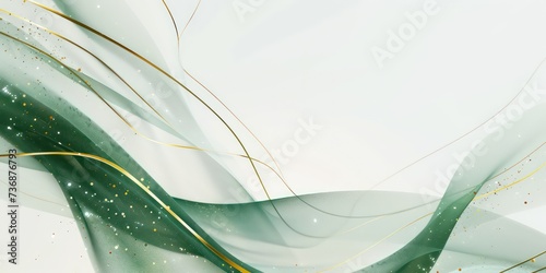 Simple green arc with gold lines.
