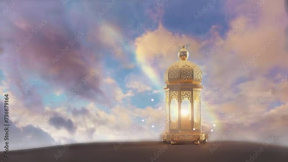 Beautiful Islamic Lantern In The Sky