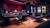Modern interior of a professional recording studio