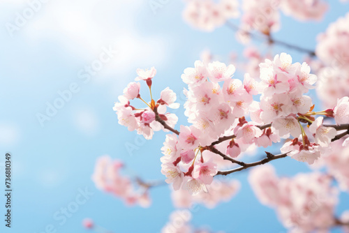 Spring Awakening: Cherry Blossoms in Soft Sky © Nino Lavrenkova