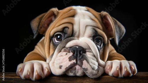 Puppy English Bulldog.