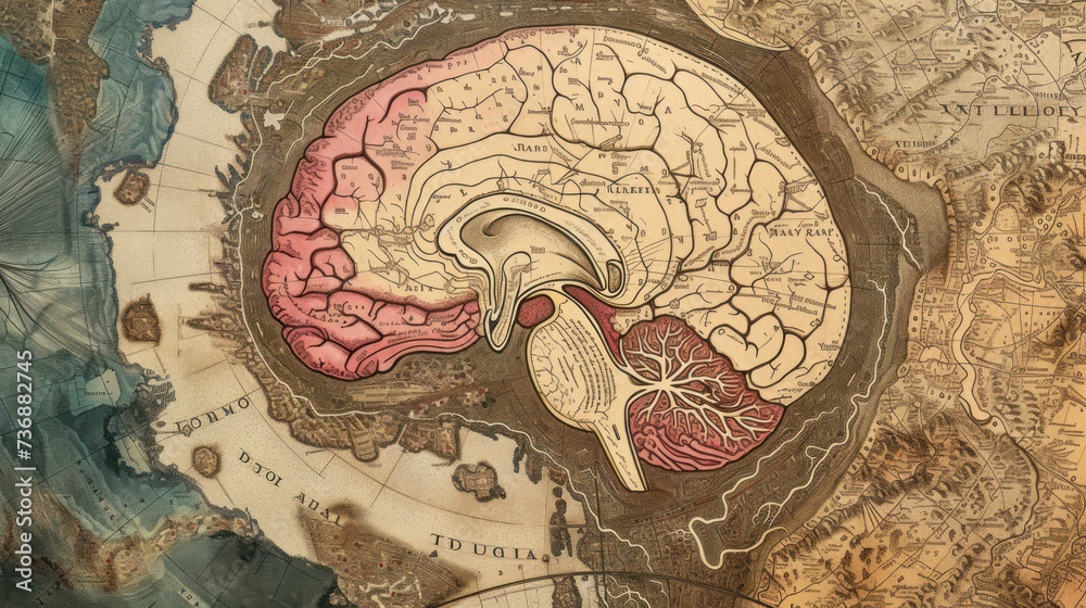 Antique Map Brain