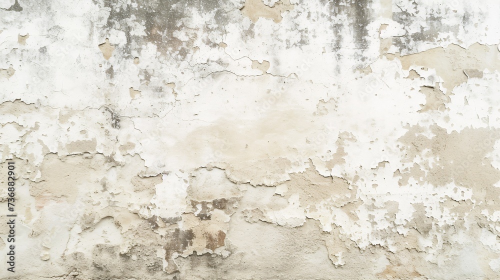 Vintage cracked concrete wall with a smooth, clean surface and natural cream color.
