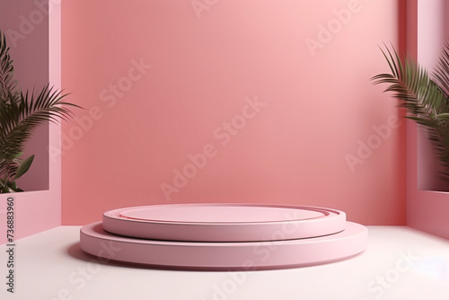 Photo 3d rendering abstract platform podium product