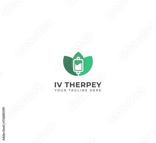 Creative iv therapy logo vector Design Template.