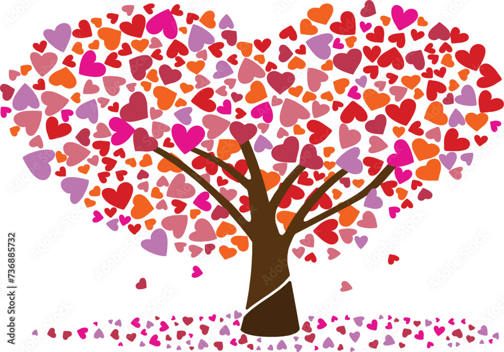 tree with hearts