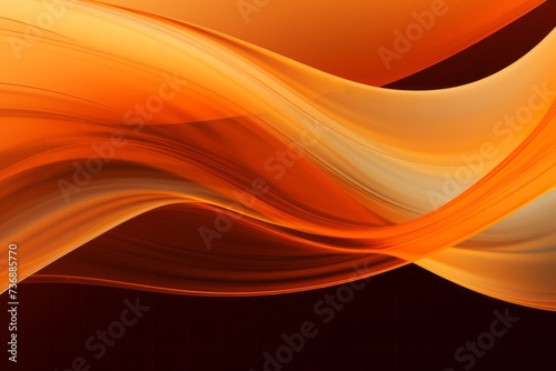 A Mesmerizing Display of Abstract Orange Lines, Gracefully Bending and Swirling, Generative AI
