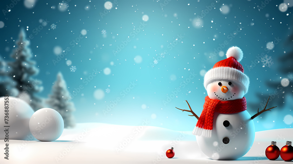 Happy moments with Christmas snowman Happy moments with Christmas snowman