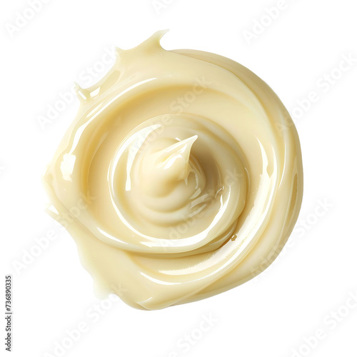Mayonnaise drop isolated on transparent or white background, png