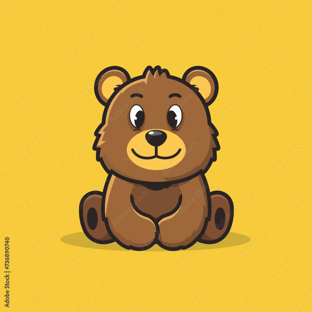 cartoon animal logo, Bear cartoon animal logo, Bear