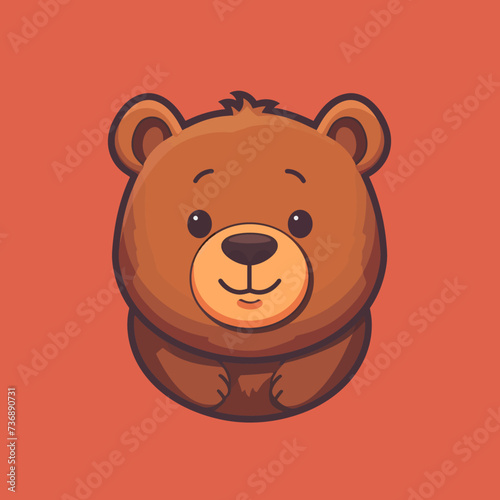 cartoon animal logo, Bear