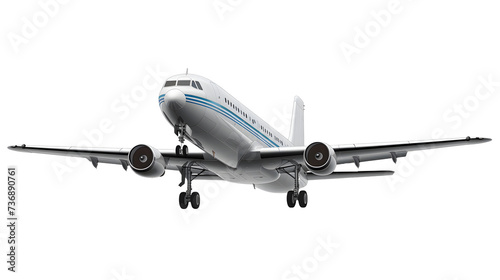 typical airplane isolated on transparent background