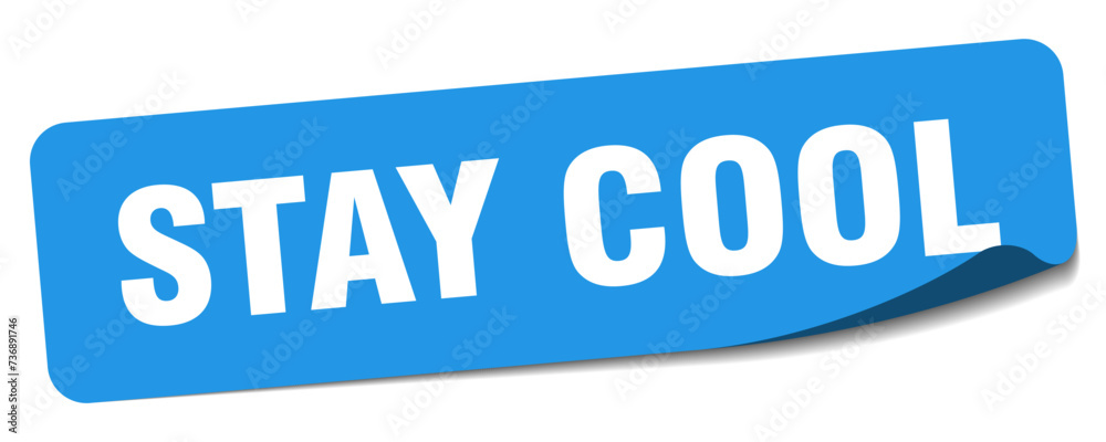 stay cool sticker. stay cool label