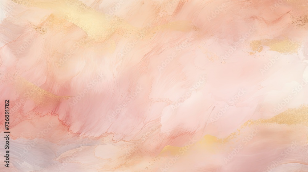 Fototapeta premium watercolor texture blush pink and gold, nuetral