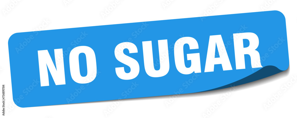 no sugar sticker. no sugar label