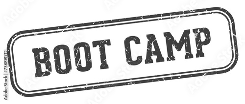 boot camp stamp. boot camp rectangular stamp on white background