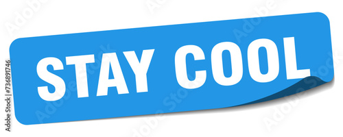 stay cool sticker. stay cool label