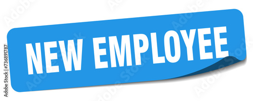 new employee sticker. new employee label