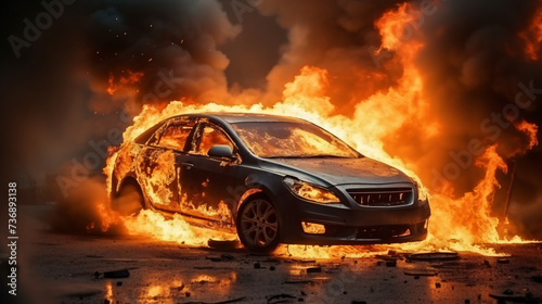 Burning car © franklin