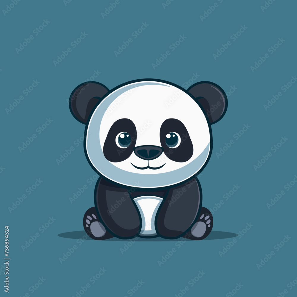 Fototapeta premium cartoon animal logo, Panda