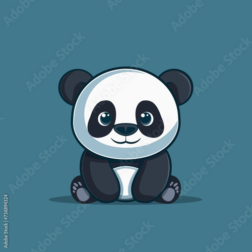 cartoon animal logo  Panda