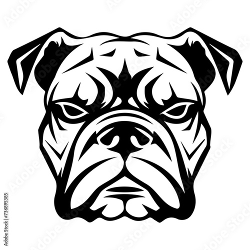 bulldog black silhouette logo svg vector, bulldog icon illustration